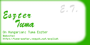 eszter tuma business card